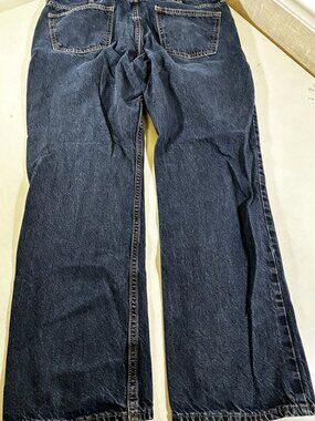Old Navy Jeans Mens Size 38x32 Blue Relaxed Straight Rigid Denim Pants Stained